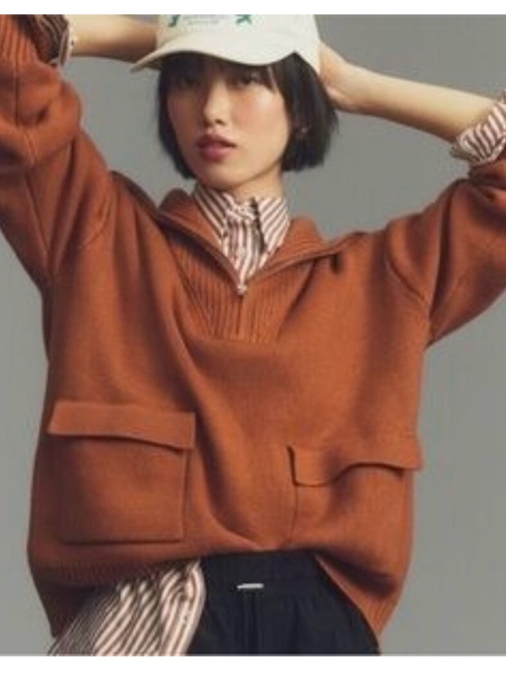 Anthropologie English Factory Half-Zip Pullover Sweater Size S